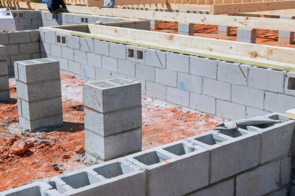 Cement Block Installation in Zionsville