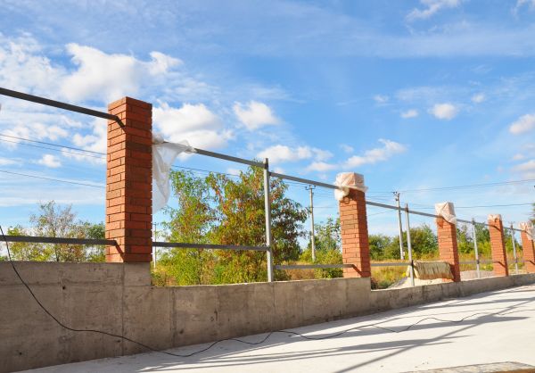 Brick Pillar Installation in Zionsville